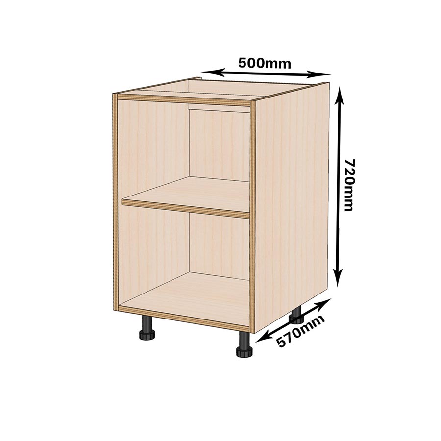 500mm Birch Plywood Kitchen Base Unit Kitchen by Birch